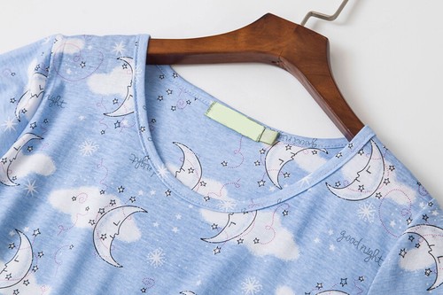 Mujeres Plus Size Manga Corta Algodón Camisón Camisa Dormir Vestido Ropa de Dormir Casual - Imagen 12 de 37