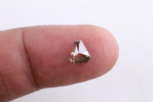 0.91Cts 6.08mm Natural Cognac Brown Coffin Shape Rose Cut Loose Diamond DB103 - Picture 3 of 8
