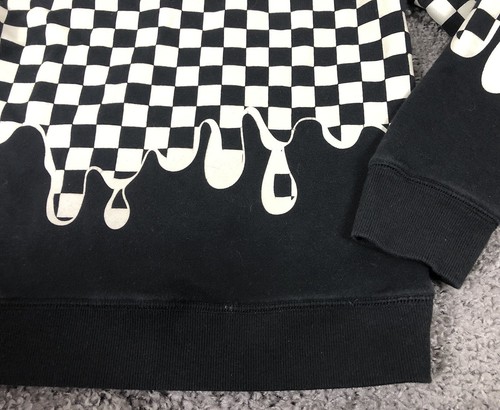 Rockets of Awesome Boys Girls Pullover Sweatshirt Black White Checkered Size 10 - Picture 3 of 14