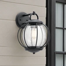 Kichler 49728BKT - Vandalia 1 Light 14.5" Outdoor Wall Sconce with Black Finish