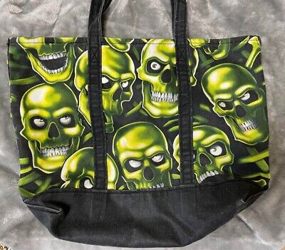 SUPREME tote bag/canvas/GRN/total pattern/18ss/Skull Pile SUPREME tote bag/canvas/GRN/total pattern/18ss/Skull Pile