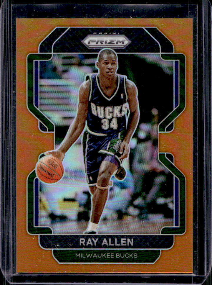 2021-22 Prizm Ray Allen Orange Prizm #29/49 Bucks
