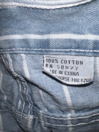 Vintage Bill Blass Shorts Womens 14 Blue Denim High Waisted Striped Y2K - Picture 5 of 5