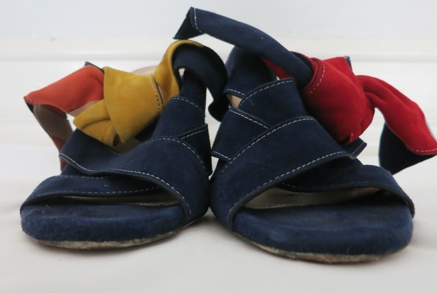 Chloe Ante Azul Marino Tacón En Alto Resbalón En Tacón Sandalias Talla 38.5 EE. UU. 8.5 61f588 Chloe Ante Azul Marino Tacón En Alto Resbalón En Tacón Sandalias Talla 38.5 EE. UU. 8.5 61f588