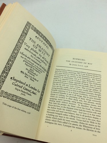 THE DESCENT OF EUPHUES - James Winny, ed. - 1957 1st ed - literary Elizabethan - Imagen 3 de 4
