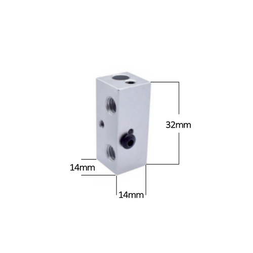 Heizblock passend für MK8 Volcano V5 V6 Ender CR-10 Anycubic Hotend Heatblock - Bild 26 von 33