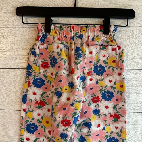 Mini Boden Floral Pull On Pants Jeans Pink Heart Pockets Size 5 Years - Picture 9 of 10