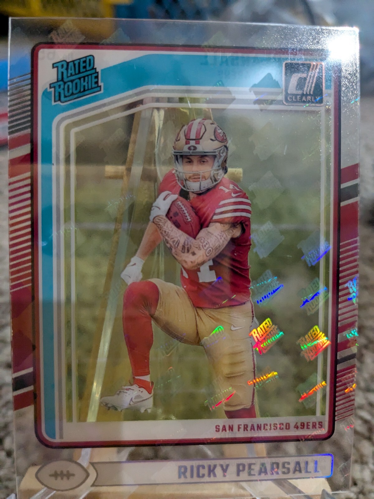 2024 DonRuss Clearly - Ricky Pearsall Rated Rookie Logo #65 - 49ers RC