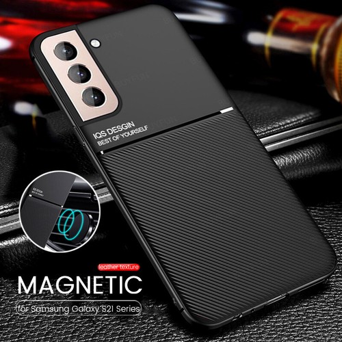 Luxury Magnetic Leather Case Rugged Hybrid Carbon Fiber Hard For Smart Phone - Picture 1 of 30