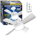 Bell + Howell 15.75 in Socket Ceiling Fan with LED Light - White (8563)