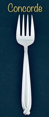 HAMPTON SILVERSMITHS CONCORDE  COLD MEAT FORK STAINLESS 18/8 RETIRED 8 7/8 