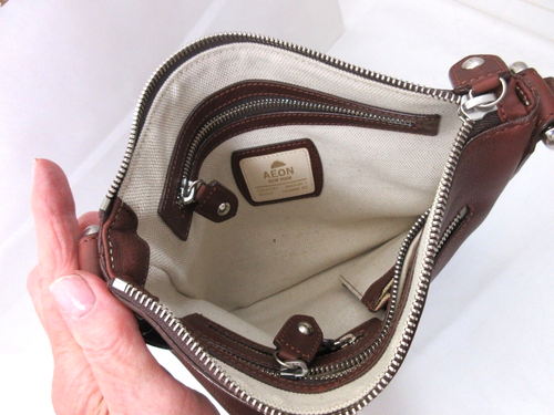 GiGi New York Scout Crossbody Handtasche French Bullskin Leder Braun - Bild 7 von 11