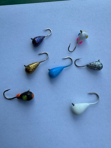 Tungsten Ice Fishing Jig Kit - 10 Jigs mit wasserdichter Box - 4MM DIAMOND mit #14 Haken - Bild 8 von 8
