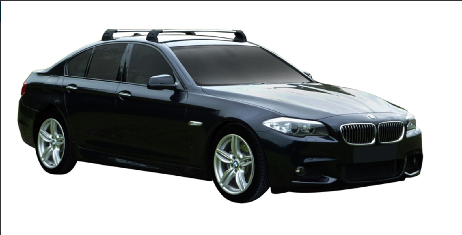 2x Aerodynamic Cross bars / Roof racks for BMW 5 Series sedan  2010 - 2017 - Picture 3 of 3