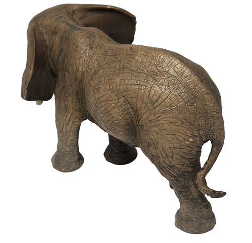 2011 Schleich African Male Elephant D-73527 Trunk Curled Under 6" X 3.5" - Picture 4 of 6