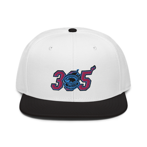 305 Cafecito Miami Heat Miami White and Black Snap Back Hat - Picture 4 of 10