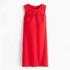 J. Crew Size 8 Sleeveless Scalloped Dress with Grommets