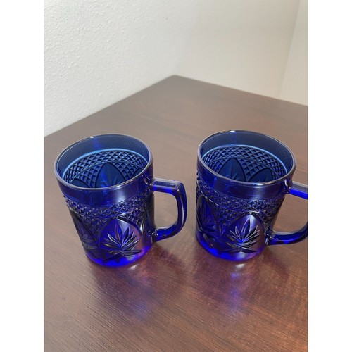 Vintage Paar blaue Cristal D'Arques Kaffeetassen - Bild 4 von 5