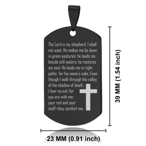 Stainless Steel Religious Prayers of Faith Bible Dog Tag Keychain Circle Ring - Picture 17 of 61