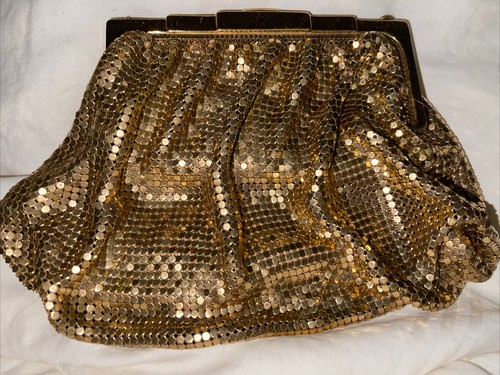 Vintage Whiting & Davis Art Deco Goldnetz Abendtasche Geldbörse Cocktail Classic - Bild 5 von 6