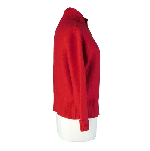 Abrigo Chaqueta Karen Scott 100% Lana Rojo Cremallera Talla M Manga Larga Mediana - Imagen 2 de 6