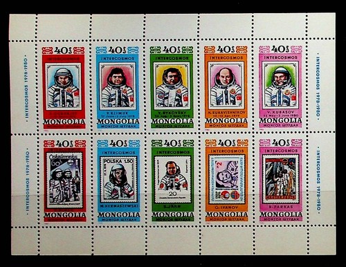 MONGOLIA Sc 1128 NH MINISHEET OF 1980 - SPACE - (JA25)