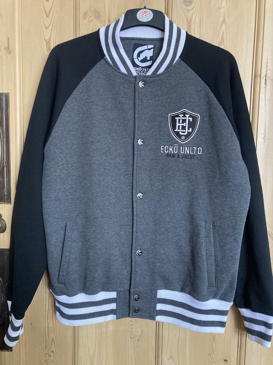 ecko brand sherpa varsity jacket