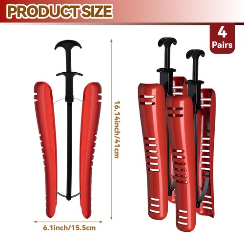 4 Pairs Boot Stretcher Tree Shapers Calf StretcherShape Holders for Cowboy an... - Picture 3 of 7