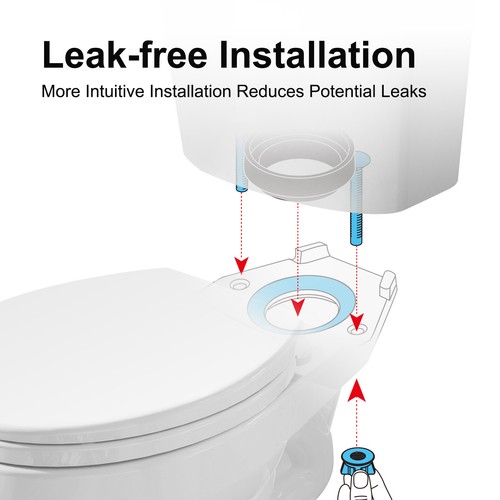 Two-Piece Toilet, Chair Height, Round Front, White, 1.28 gpf  ADA Height 17.3'' - Foto 3 di 14