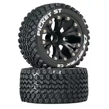 DuraTrax Mounted Front Picket ST Tire/Wheels - Traxxas Stampede/Rustler DTXC3546