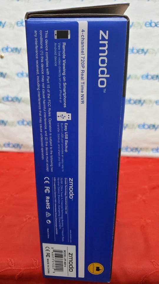 ✅️⭐️ Zmodo ZP-NB14 4CH 720P HDD Real Time Network Video Recorder "NO HARD DRIVE" - Image 4 of 4