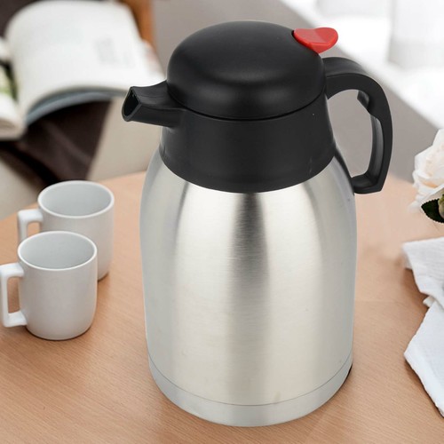 Thermoskanne Edelstahl 1.5 Liter Isolierkanne Kaffee Tee Kanne Einhandautomatik - Bild 14 von 19