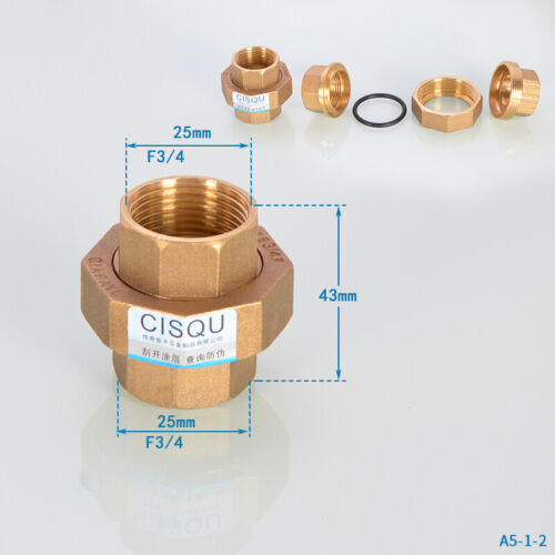 3/4 inch BSP Female Male Thread Brass Fittings Pipe Connector Straight Elbow Tee - Picture 13 of 23
