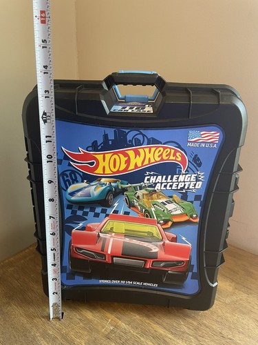 Hot Wheels Rolling Black 110 Car Rollin Carry Case Storage Retractable Handle - Picture 5 of 8