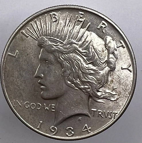 1934 $1 Peace Silver Dollar BU - 24827