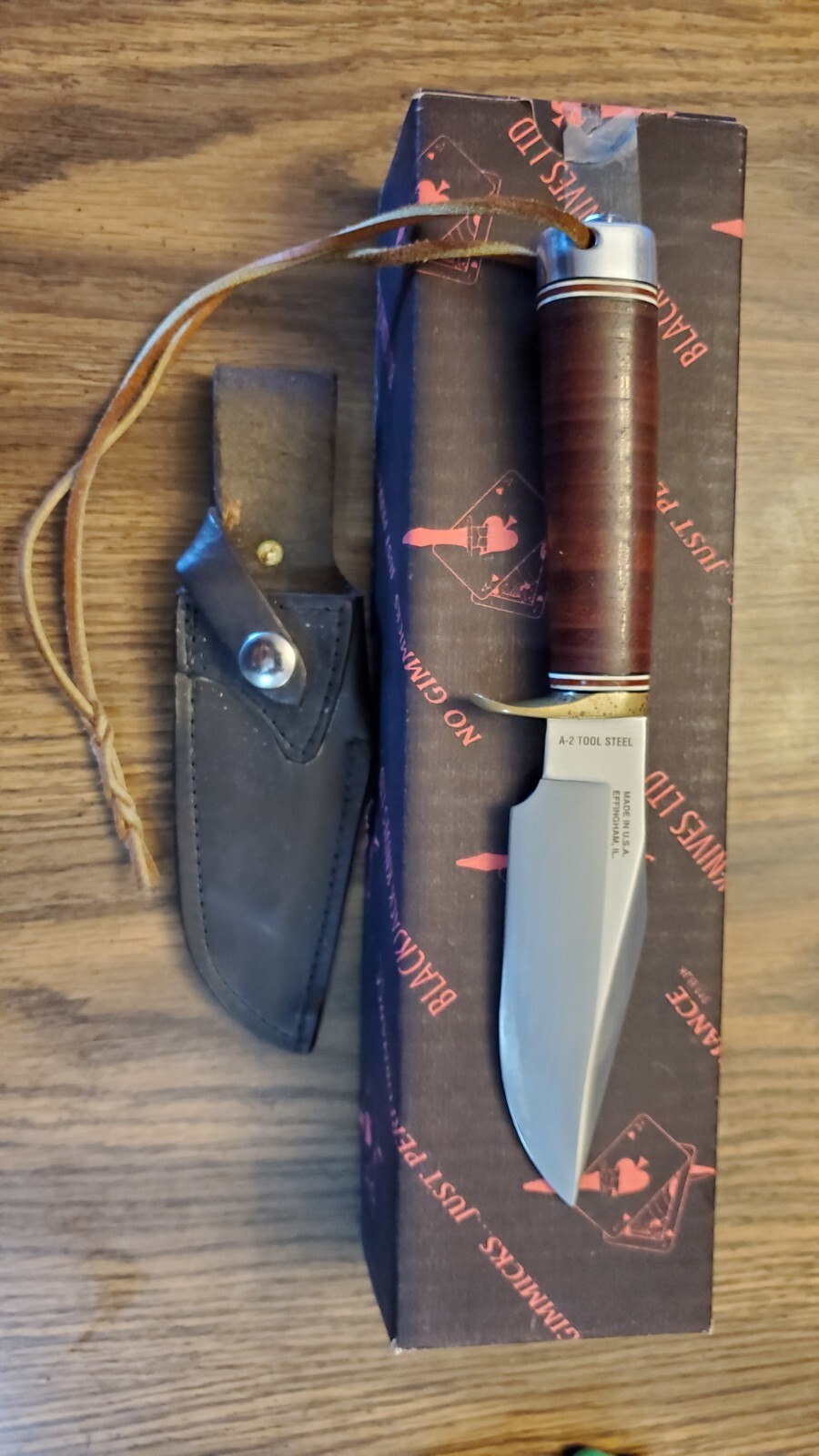 Vintage Blackjack Knives Trail Guide Effingham Il Leather Handle With