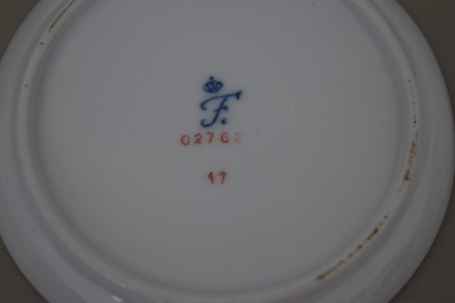 Fürstenberg Schlossgarten Porzellan 4 Untersetzer Teebeutelablage grüne Ranke - Bild 5 von 6