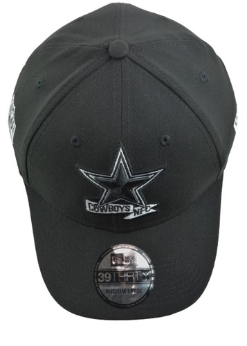 Dallas Cowboys New Era 39THIRTY NFL Entrenadores Laterales Ajuste Flexible Negro Sombrero de Fútbol - Imagen 7 de 8