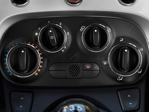 For Fiat 500 2007-2014 Polished aluminum dashboard rings for heater controls x4 - Bild 8 von 10