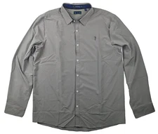 William Murray Golf Classic Button Down Men XL Gray Stretch Wicking Shirt NEW