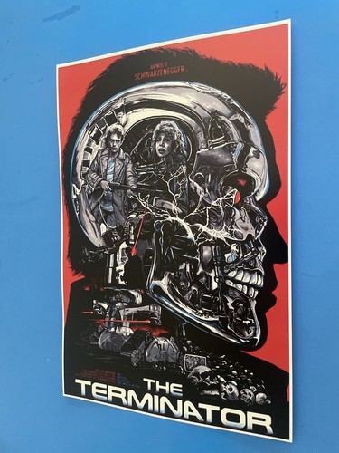 TERMINATOR THE MOVIE POSTER PIN UP BRAND NEW ARNOLD SCHWARZENEGGER)