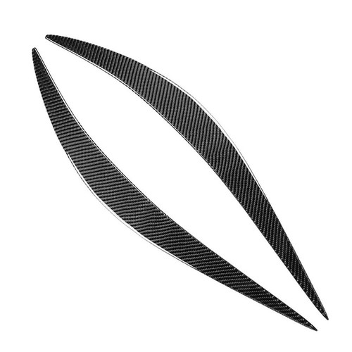 Carbon Fiber Headlight Eyelid Trim Cover Eyebrows For 2014-2022 INFINITI Q50 - Picture 8 of 10