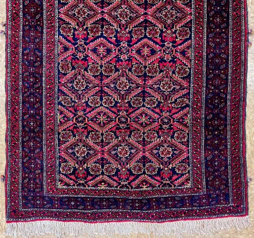 Hand Knotted Antique Balouch Tribal Wool Geometric Oriental Area Rug 3'2" x 5'6" - Picture 2 of 11