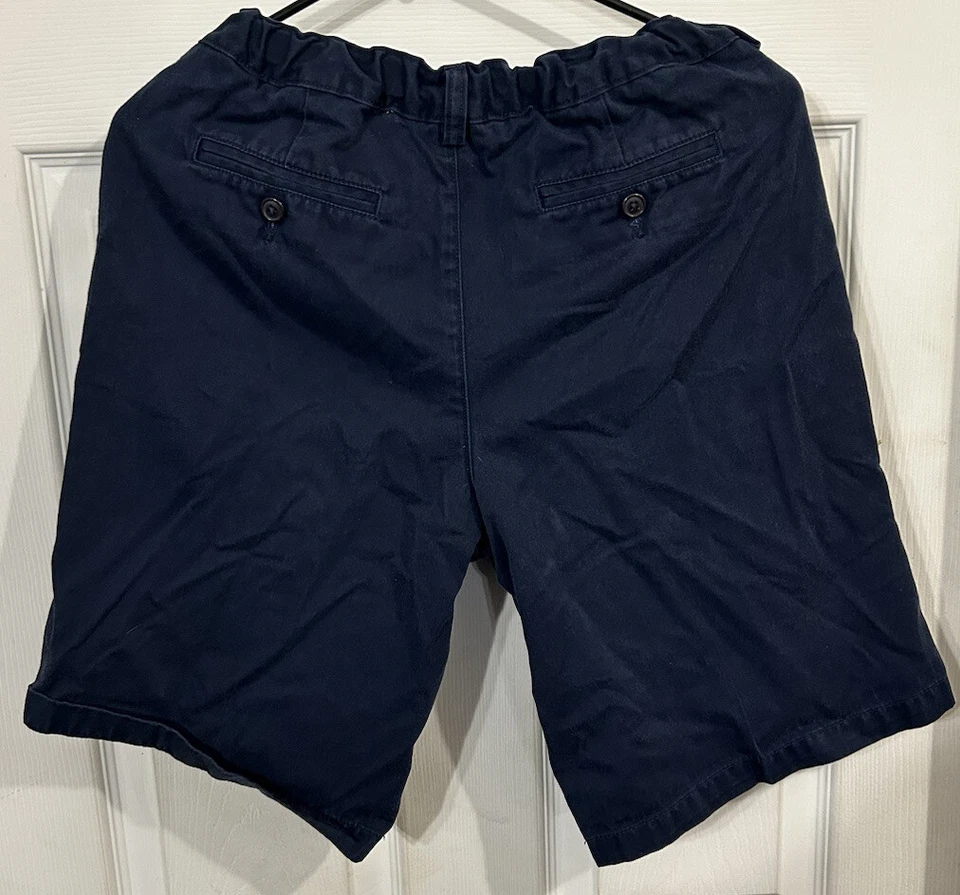 Lands End navy blue shorts for boys size 16H In Good Condition! - Image 4 of 4