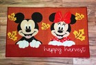 DISNEY Mickey & Minnie Mouse Happy Harvest Accent Rug Door Mat Autumn Fall NWT!