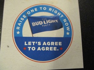 BUDWEISER Bud Light rectangle font logo STICKER decal craft beer brewing brewery
