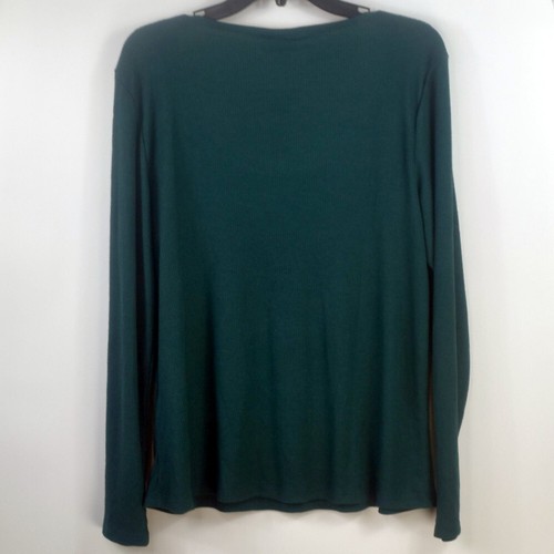 Jenni Womens Waffle Knit long Sleeve Pajama Top Choose Size & Color New - Picture 3 of 11