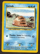Pokemon Swinub Neo Genesis 79/111 Non Holo LP/MP Card 2000 WOTC