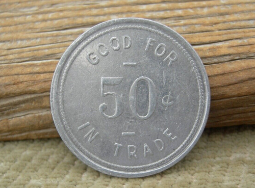 1920 PLUMMER & WORLEY, IDAHO (2 towns BENEWAH & KOOTENAI COS) JAEGER 50c TOKEN - Picture 7 of 7