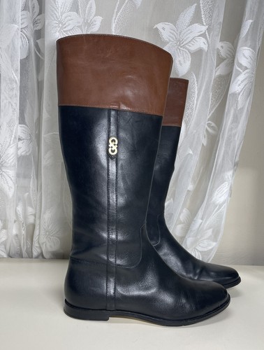 Botas de montar COLE HAAN W00609 para mujer negras-marrones en tono rigby talla 8,5 B - Imagen 3 de 12